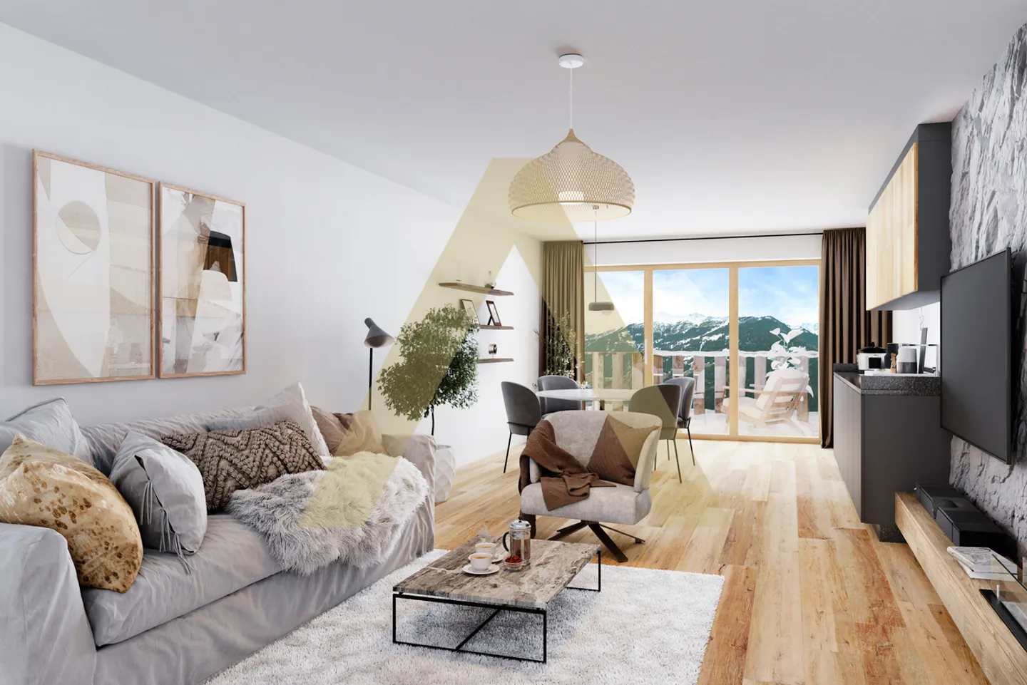 Nuovo appartamento di 2,5 stanze con vista - Foto 1 di 10