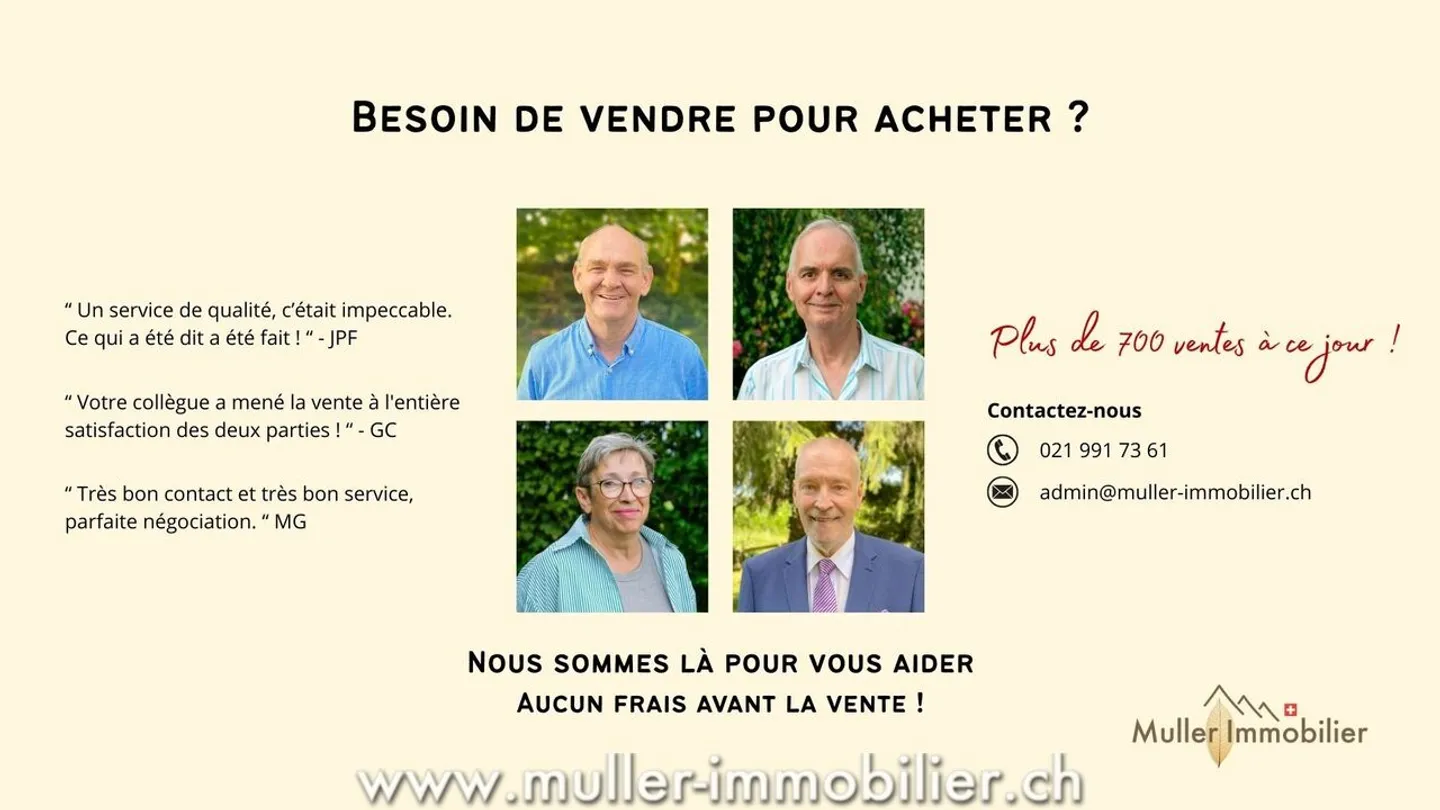 2.5-room apartment with balcony and unobstructed view 4 min from Romont - Photo 13 of 13