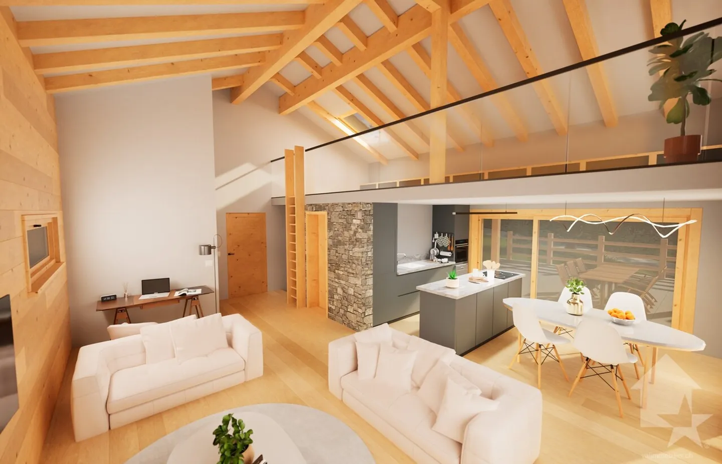 3 exceptional chalets to be built in an eco-neighborhood in La Tzoumaz - Photo 3 of 9