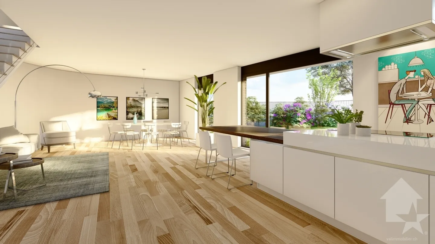 Magnificent 2.5 rooms in the city center of Sion - Photo 7 of 13