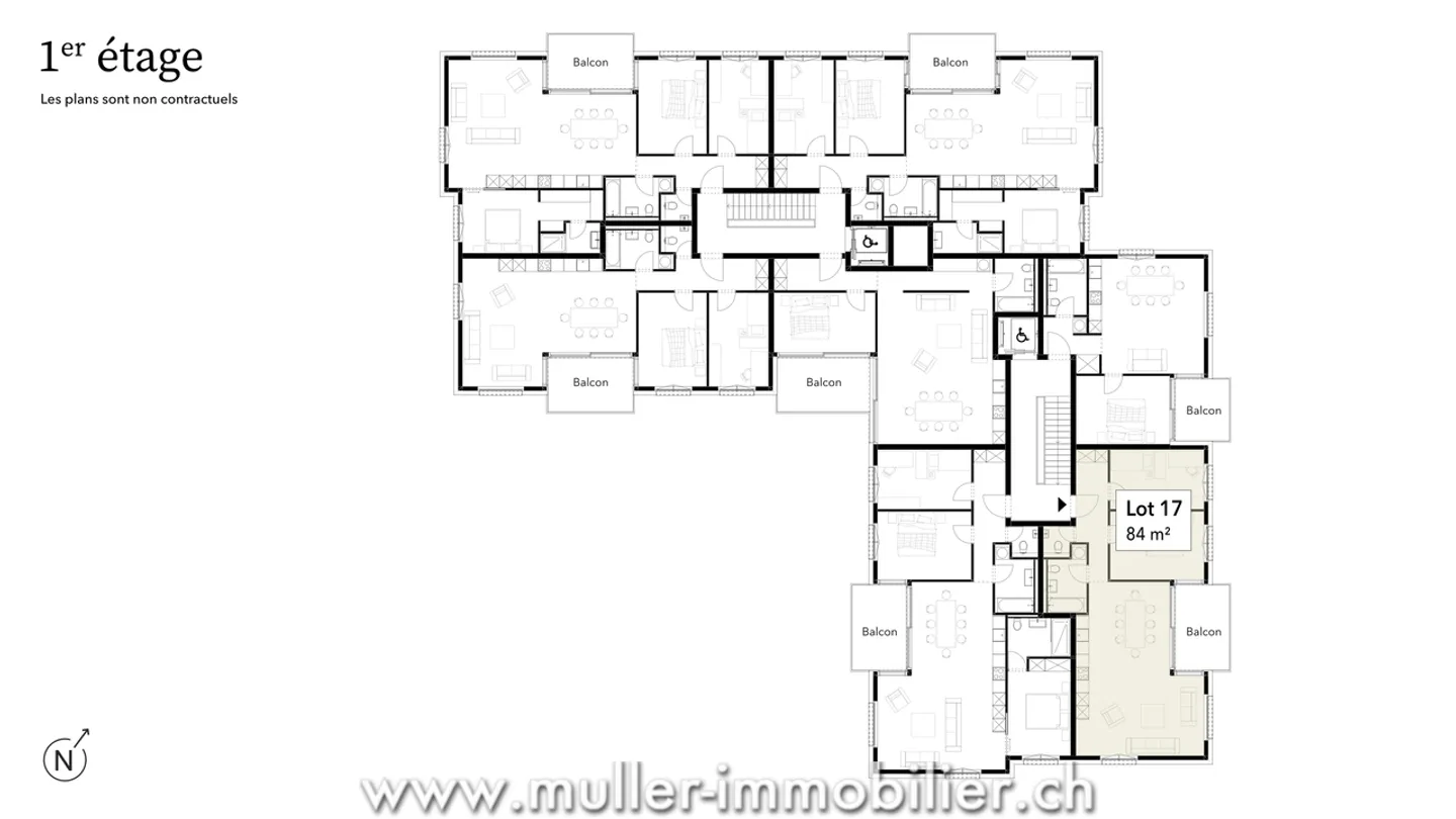 Comfortable 3.5-room apartment in Siviriez, clear view and quiet! - Photo 3 of 12