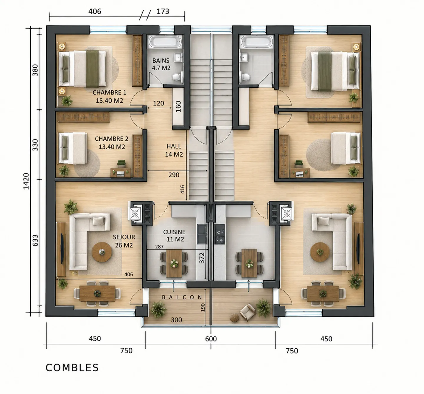 Choëx, duplex di 5.5 stanze nelle soffitte - Foto 13 di 13