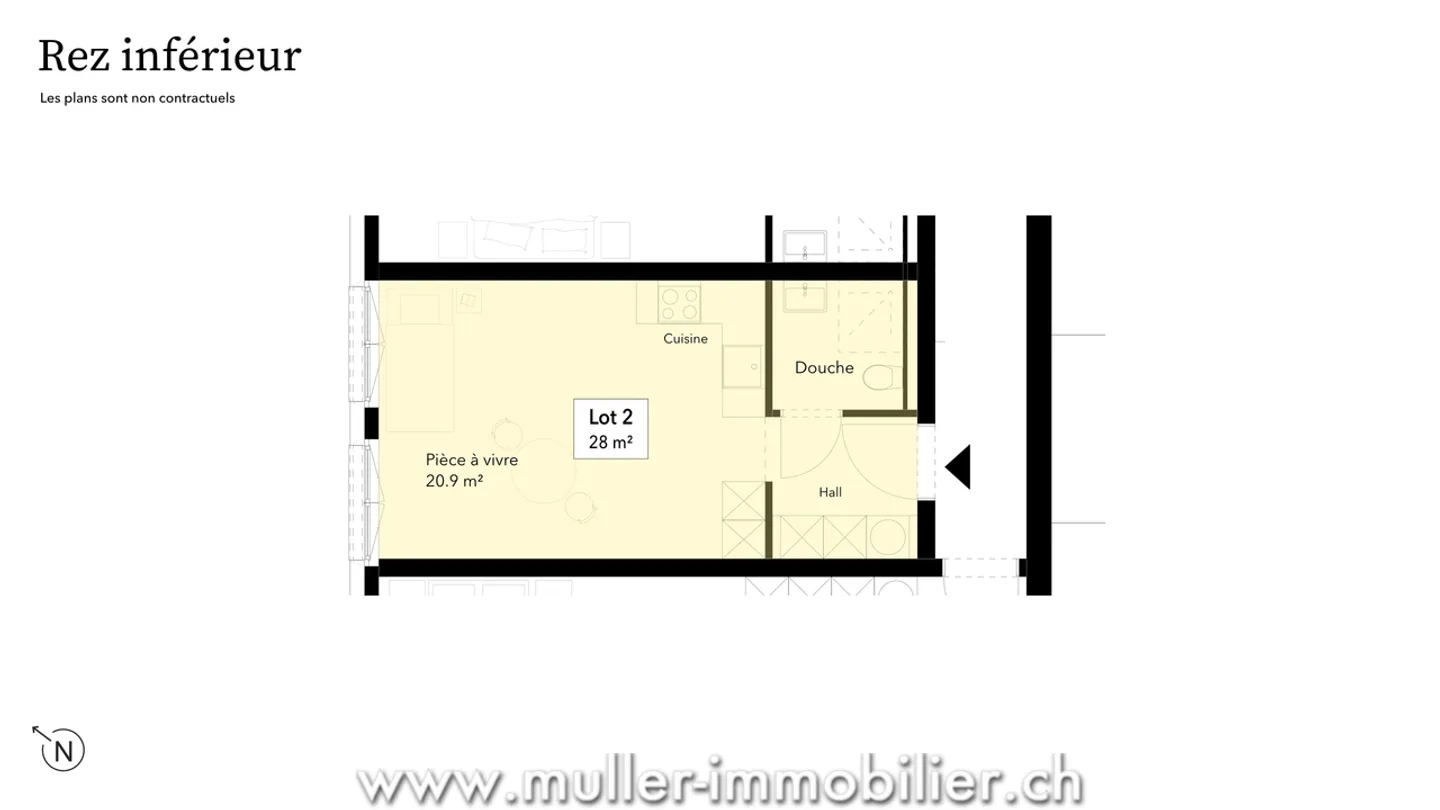 Beautiful bright studio without vis-à-vis, offering privacy and tranquility. - Photo 3 of 13