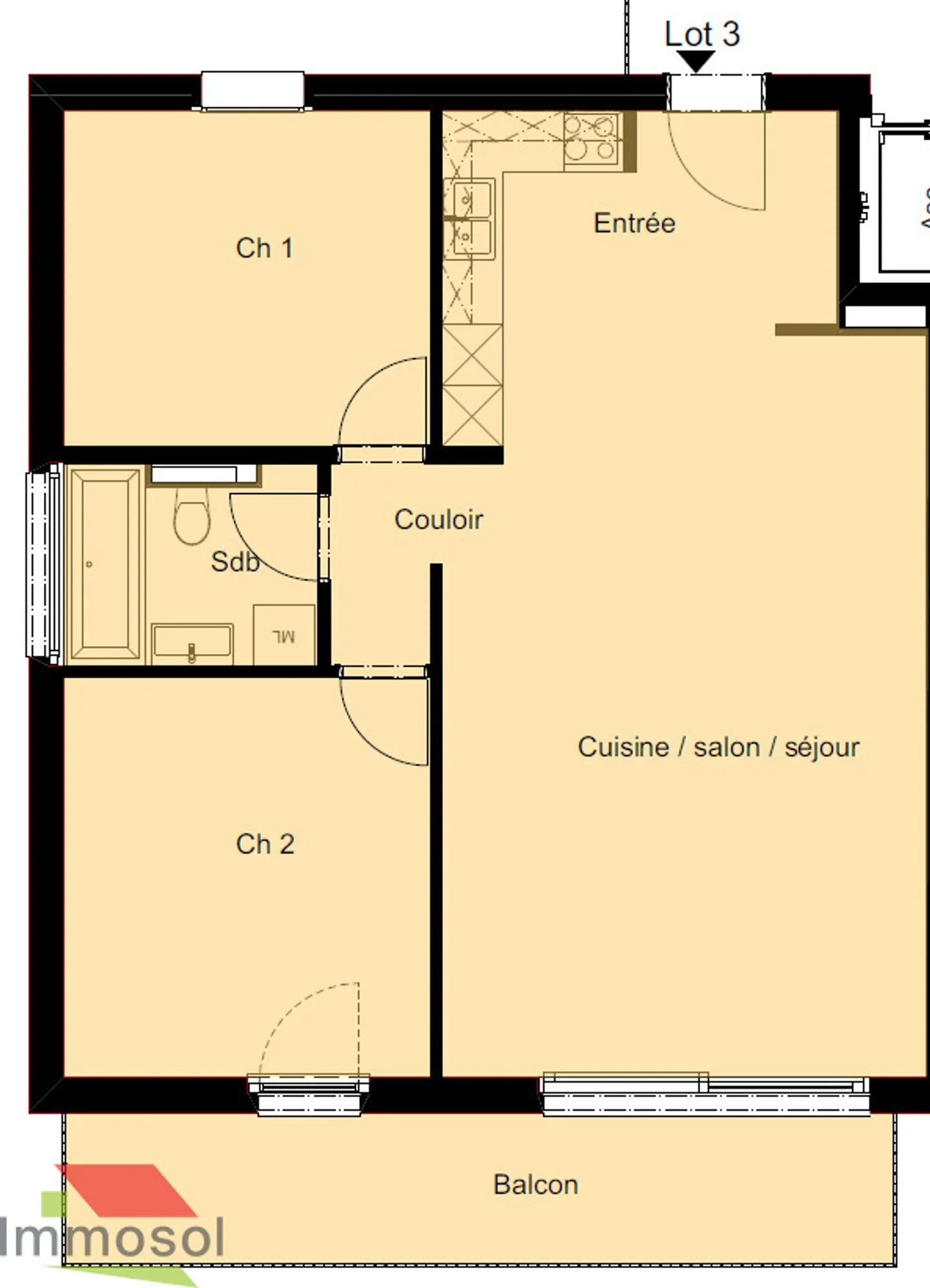 Daillens - 3.5 stanze nuove - Balcone - Bella vista sul Giura - Foto 8 di 12