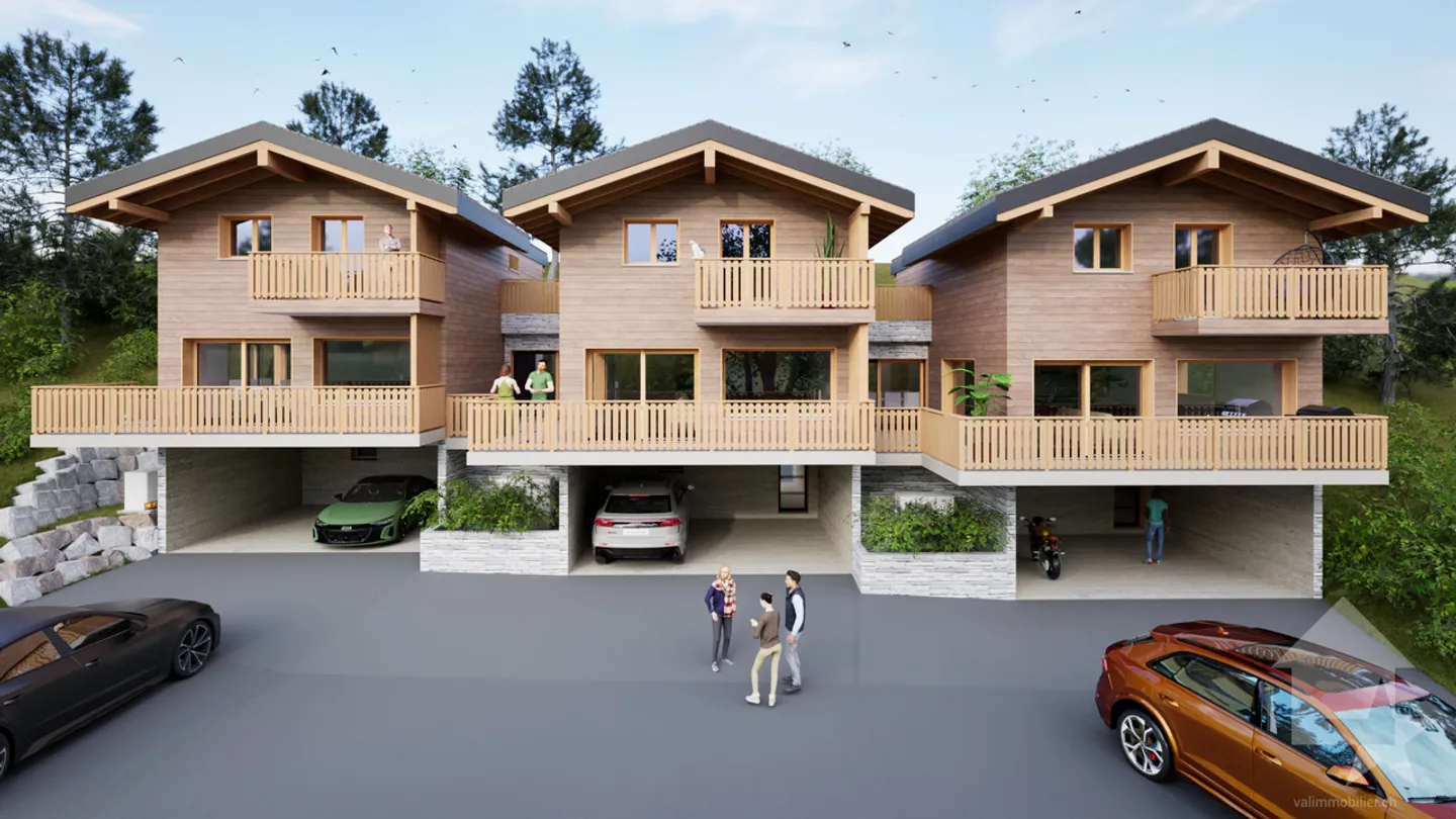 Wunderschönes Chalet mit 4,5 Zimmern, Terrasse und Rasen - Foto 3 von 11