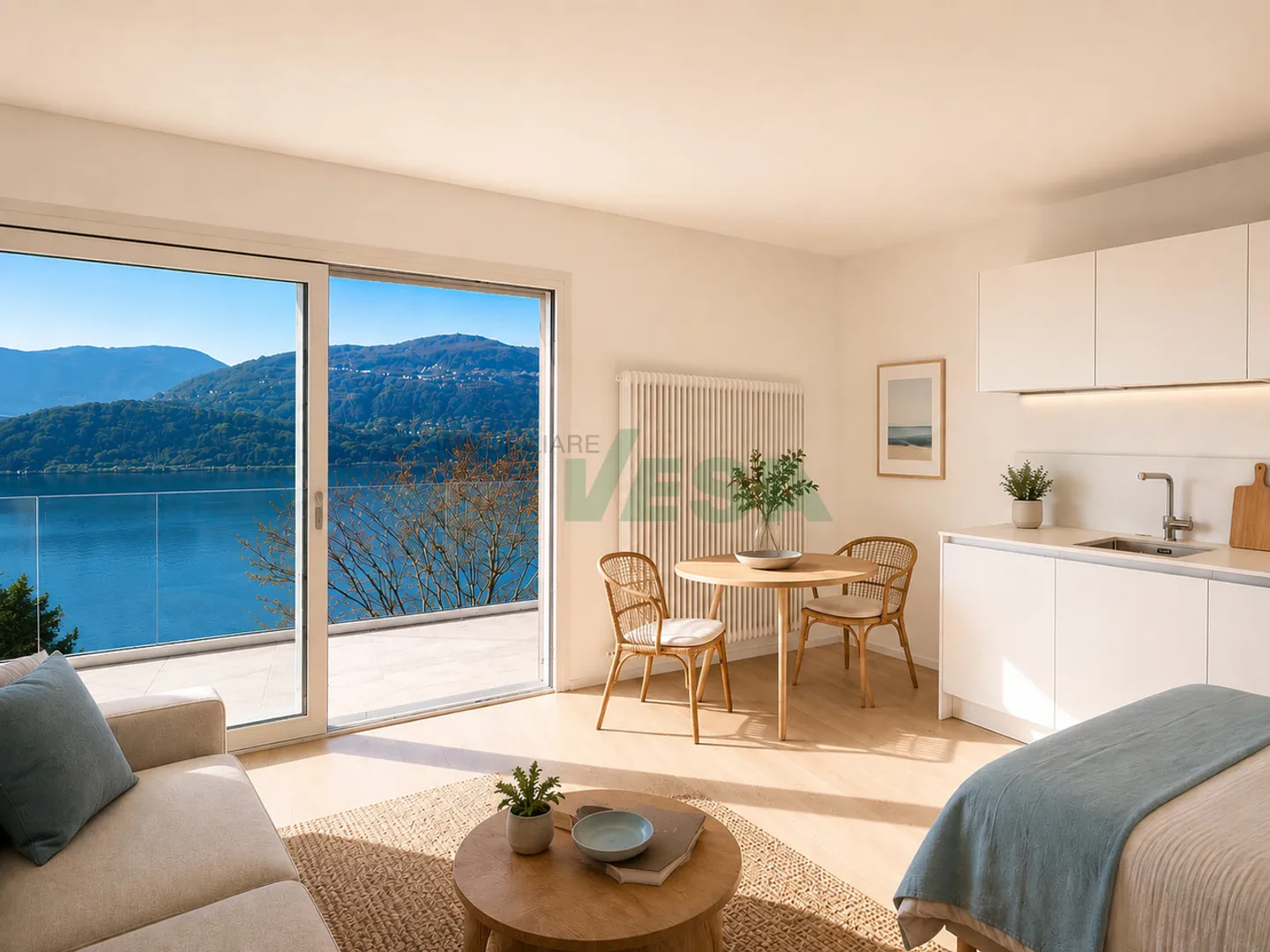 Elegante appartamento monolocale con magnifica vista lago - Foto 1 von 11