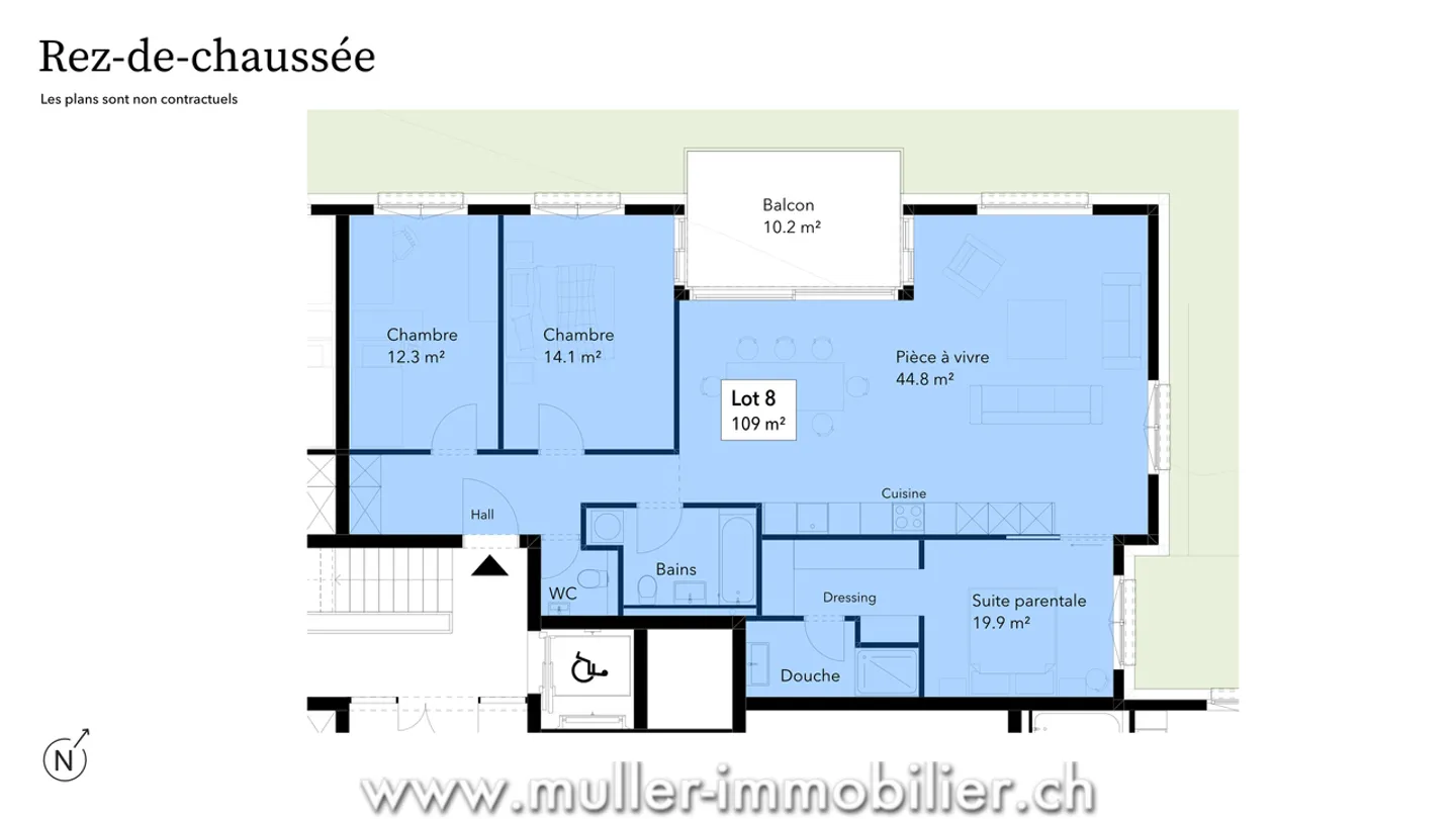 Siviriez, 4,5 nuovo con balcone e grandi finestre pronto per costruire! - Foto 4 di 13