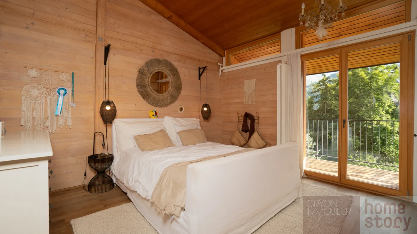 Rarità a Gryon - chalet ristrutturato, vista sulle Dents du Midi e grande giardino - Foto 12 di 13