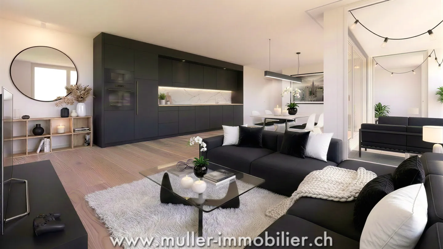 Entdecken Sie diese charmante 3,5-Zimmer-Wohnung, die sich im 2. Stock eines schönen Gebäudes befindet! - Foto 1 von 13