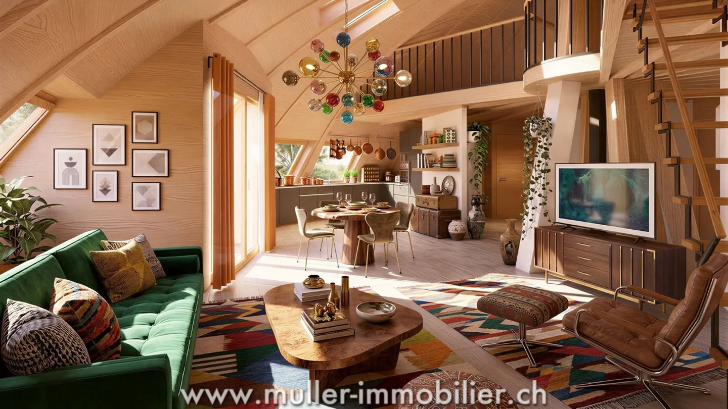 Domespace House for Sale 10 min from Romont - Photo 5 of 13