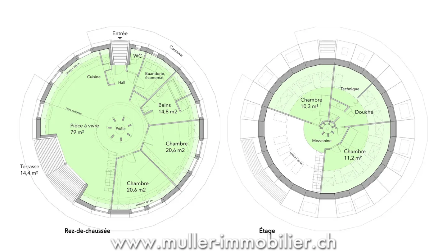 Domespace-Haus mit Garten 5 Minuten von Breuleux - Foto 7 von 10