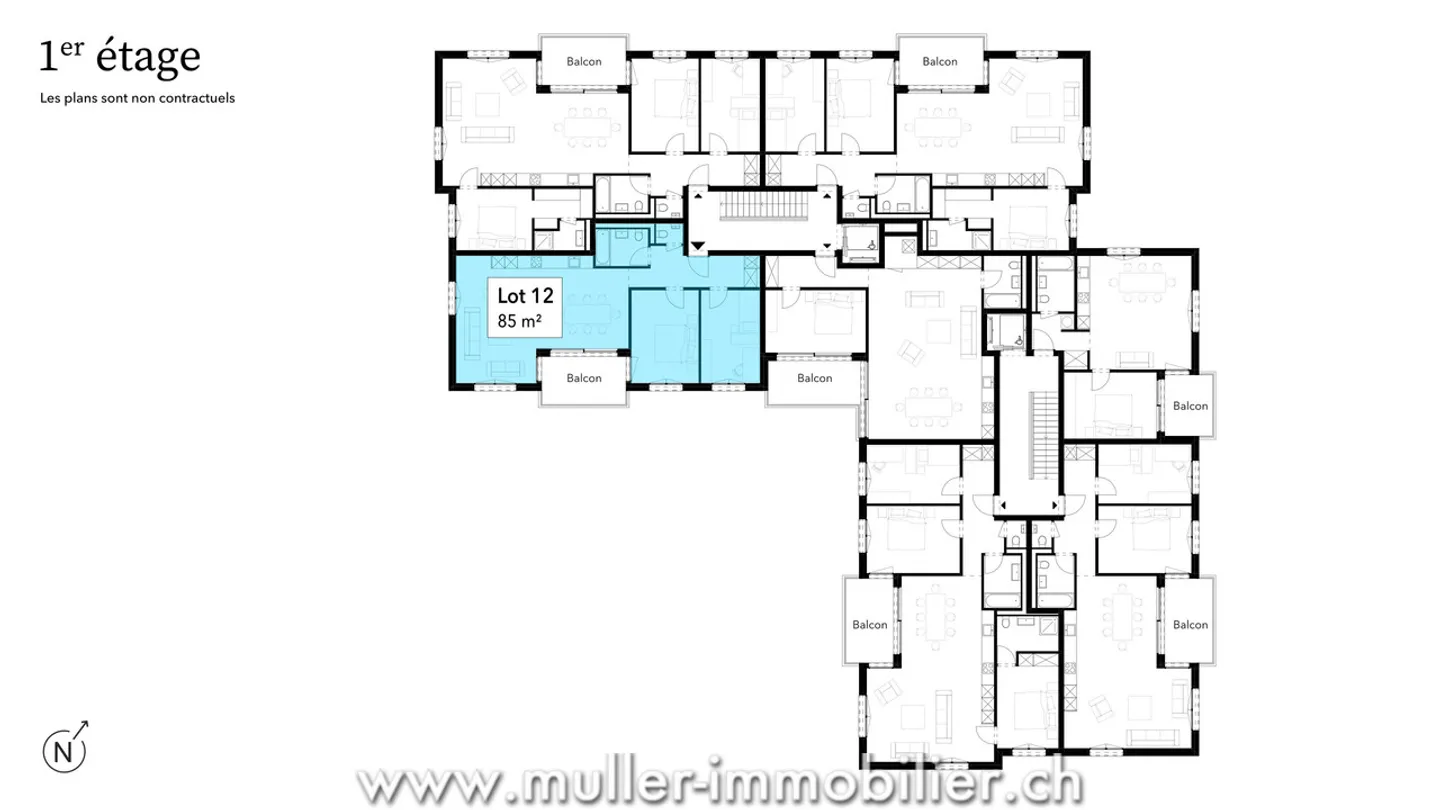 Superbo appartamento 3,5 locali con balcone in campagna - Foto 10 di 12