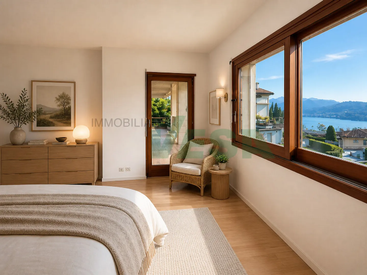 Elegante 5,5-Zimmer-Wohnung mit schöner Aussicht und privatem Garten - Foto 10 von 13
