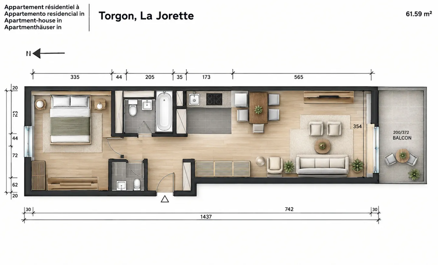 Torgon, 2.5 room crossing top floor residence "La Jorette" - Photo 13 of 13