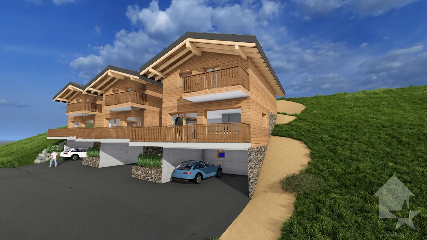 Wunderschönes Chalet mit 4,5 Zimmern, Terrasse und Rasen - Foto 5 von 11