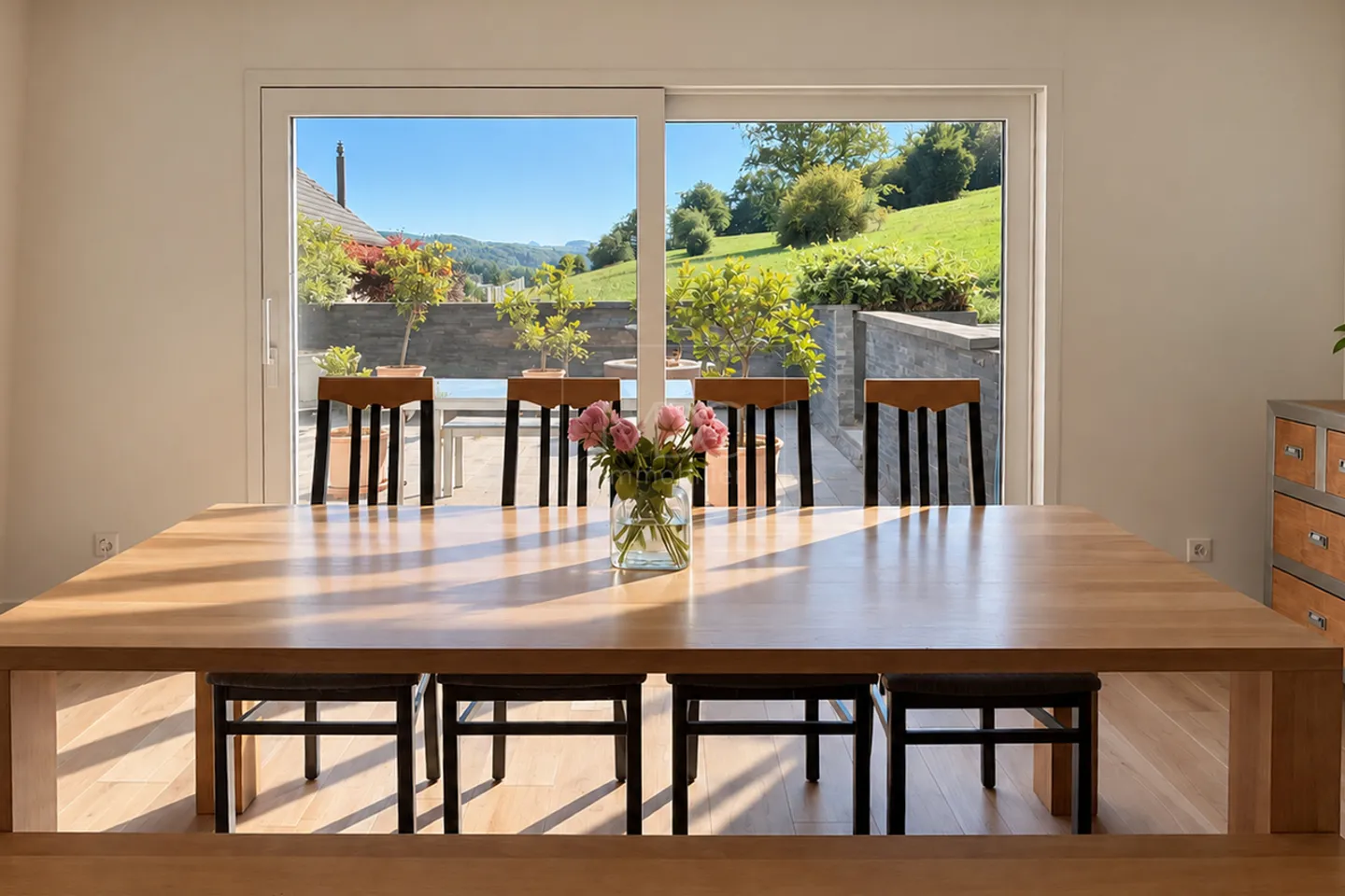 Villa individuelle contemporaine avec vue dégagée à Villeneuve (FR) - Foto 6 von 13