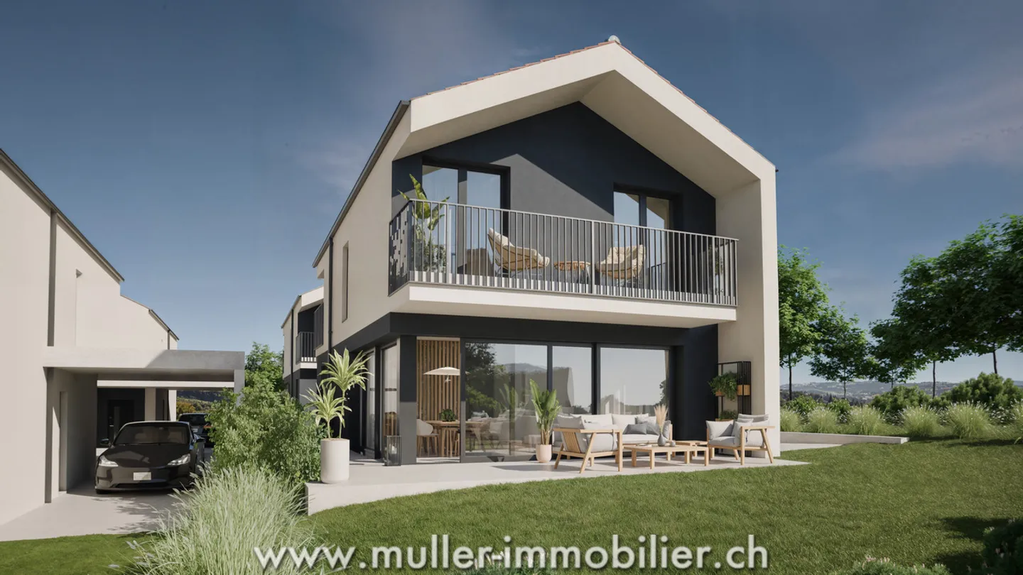 4 moderne Villen mit freiem Blick, nahe Romont - Foto 3 von 12