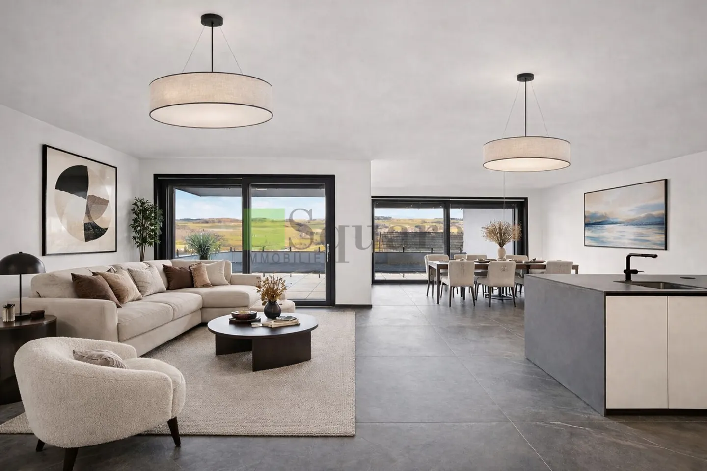 Zeitgenössische Doppelhaushälfte mit Panoramablick - Foto 1 von 5