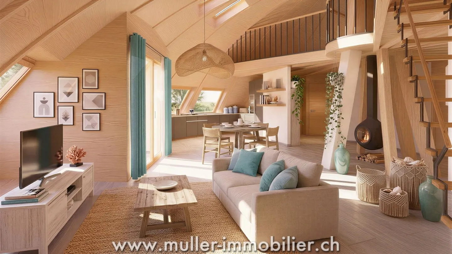 Domespace House for Sale 10 min from Romont - Photo 4 of 13