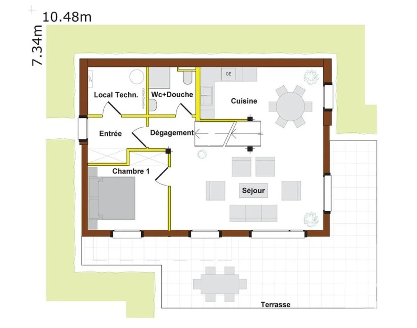 Chalet de 146 m2 à construire sur un terrain de 1000 m2 - Foto 9 von 13