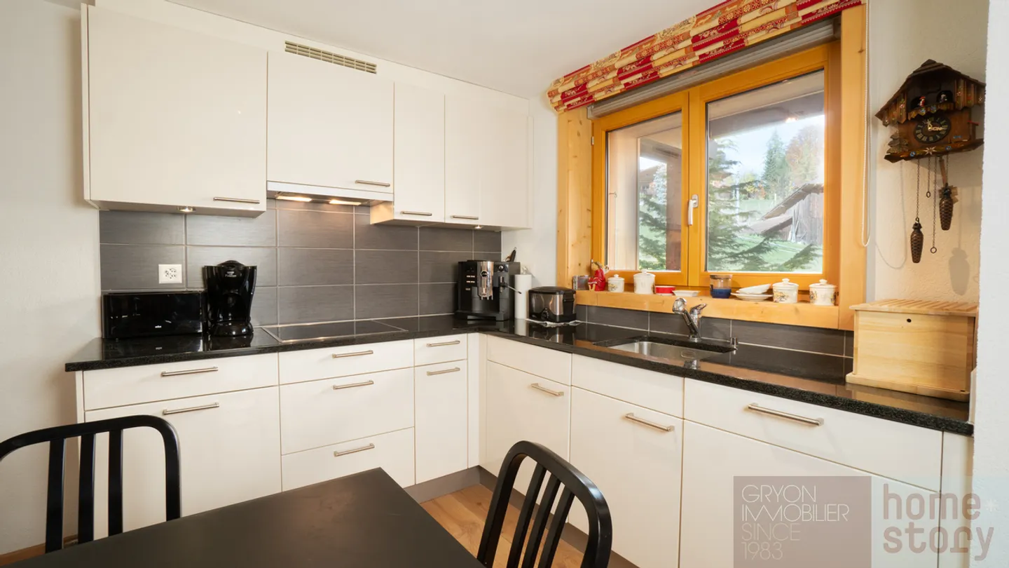 Accogliente appartamento 3,5 locali Minergie con vista montagna a Gryon - Foto 5 di 13