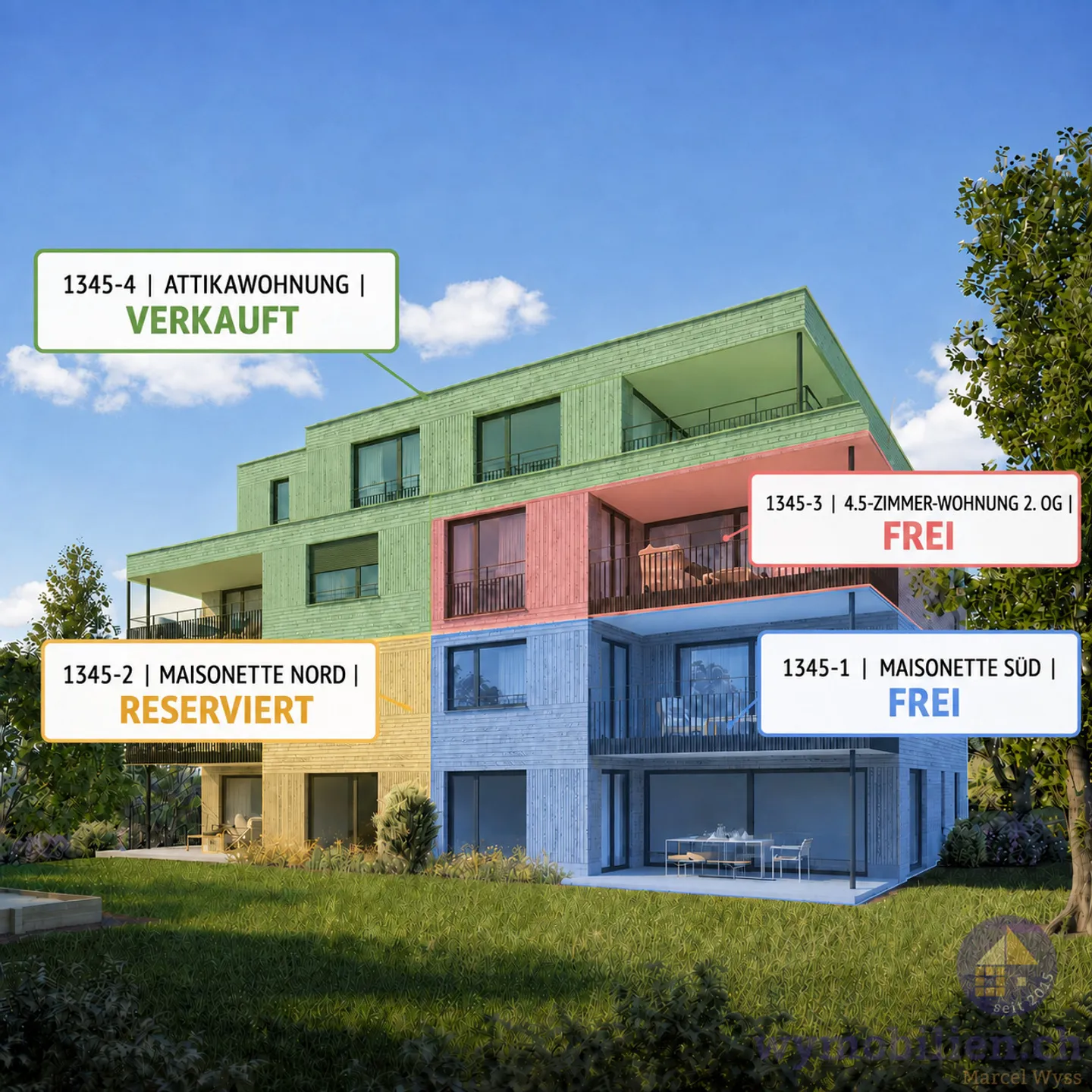 4.5-Room New Apartment with a View in Kirchberg - Photo 3 of 13