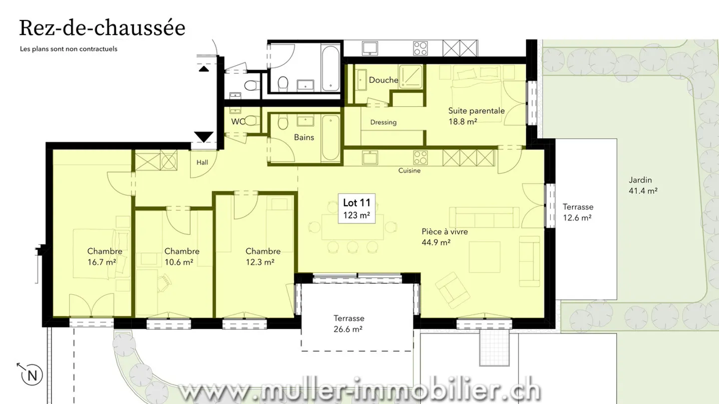 Spacieux appartement 5,5 avec 2 terrasses et grand jardin à Siviriez ! - Photo 5 sur 13