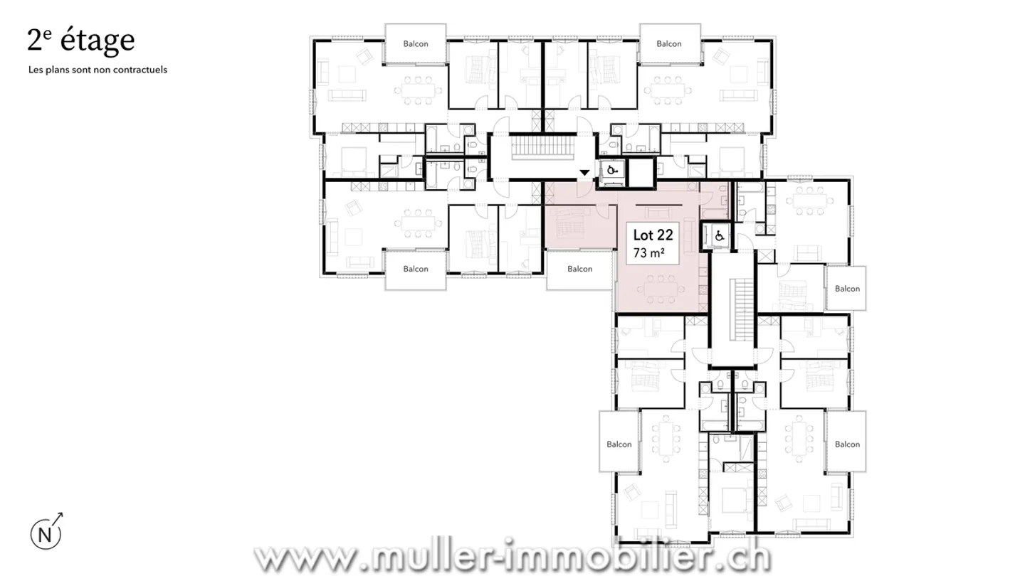 Bel appartamento nuovo di 2,5 locali in campagna! - Foto 4 di 13