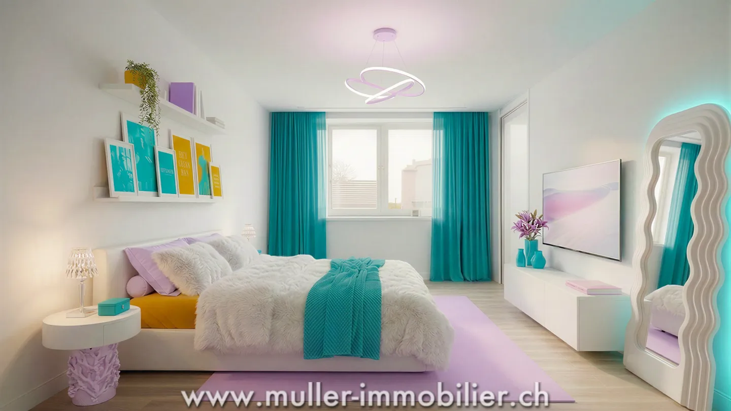 Siviriez, 4,5 nuovo con balcone e grandi finestre pronto per costruire! - Foto 4 di 13