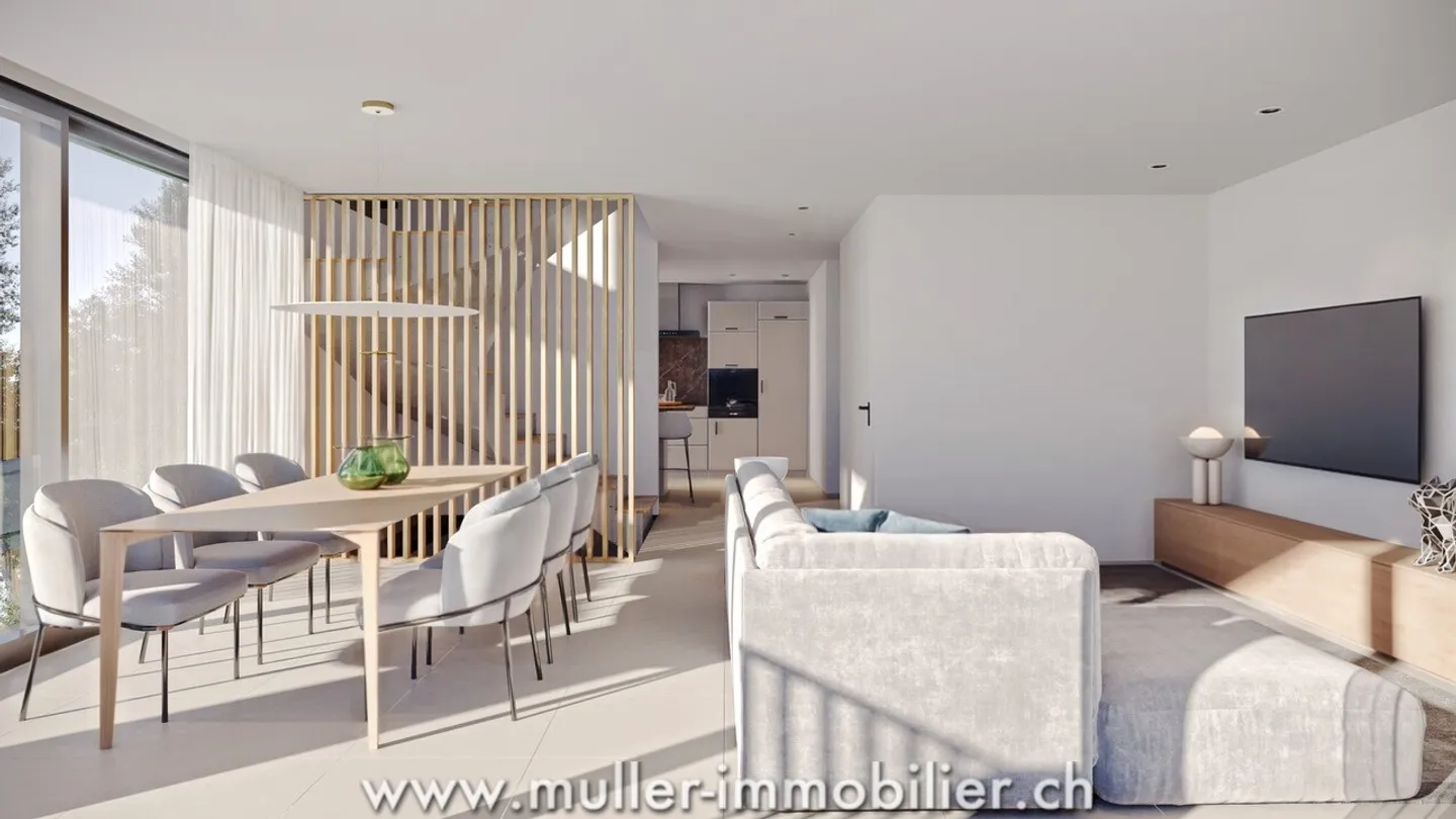 4 moderne Villen mit freiem Blick, nahe Romont - Foto 5 von 12
