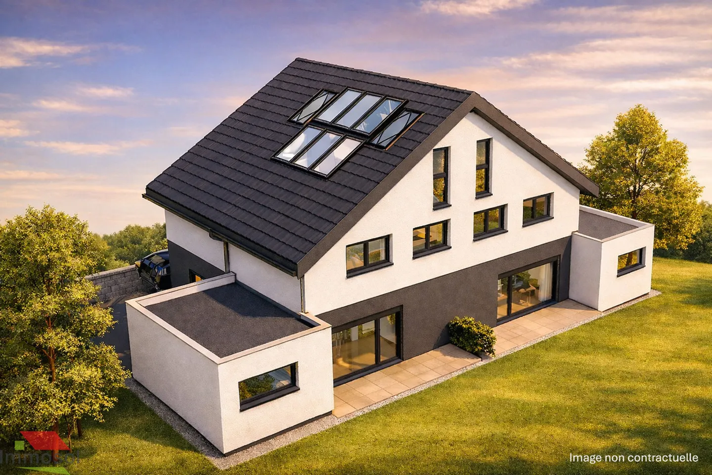 Twin House on Plan - 5.5 Rooms - Basement - Garden - Garage - Photo 3 of 8