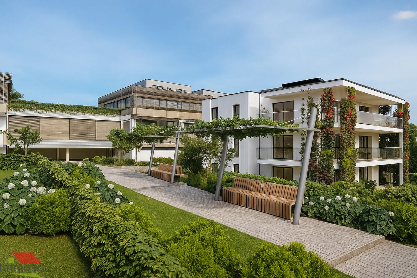 New 4.5 room apartment - Terrace with beautiful view - Le Mont - Photo 3 of 9