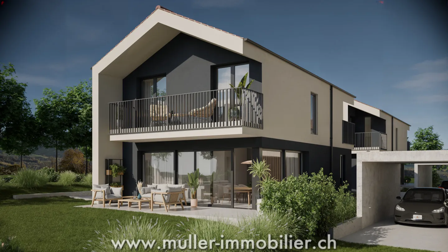 4 moderne Villen mit freiem Blick, nahe Romont - Foto 1 von 12