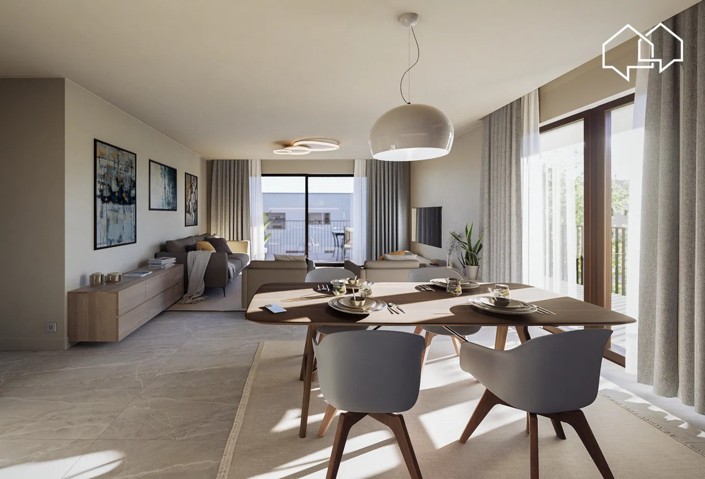 The Clos du Tiguelet - 3.5-room apartment on the 1st floor (lot 1.1) - Photo 5 of 8