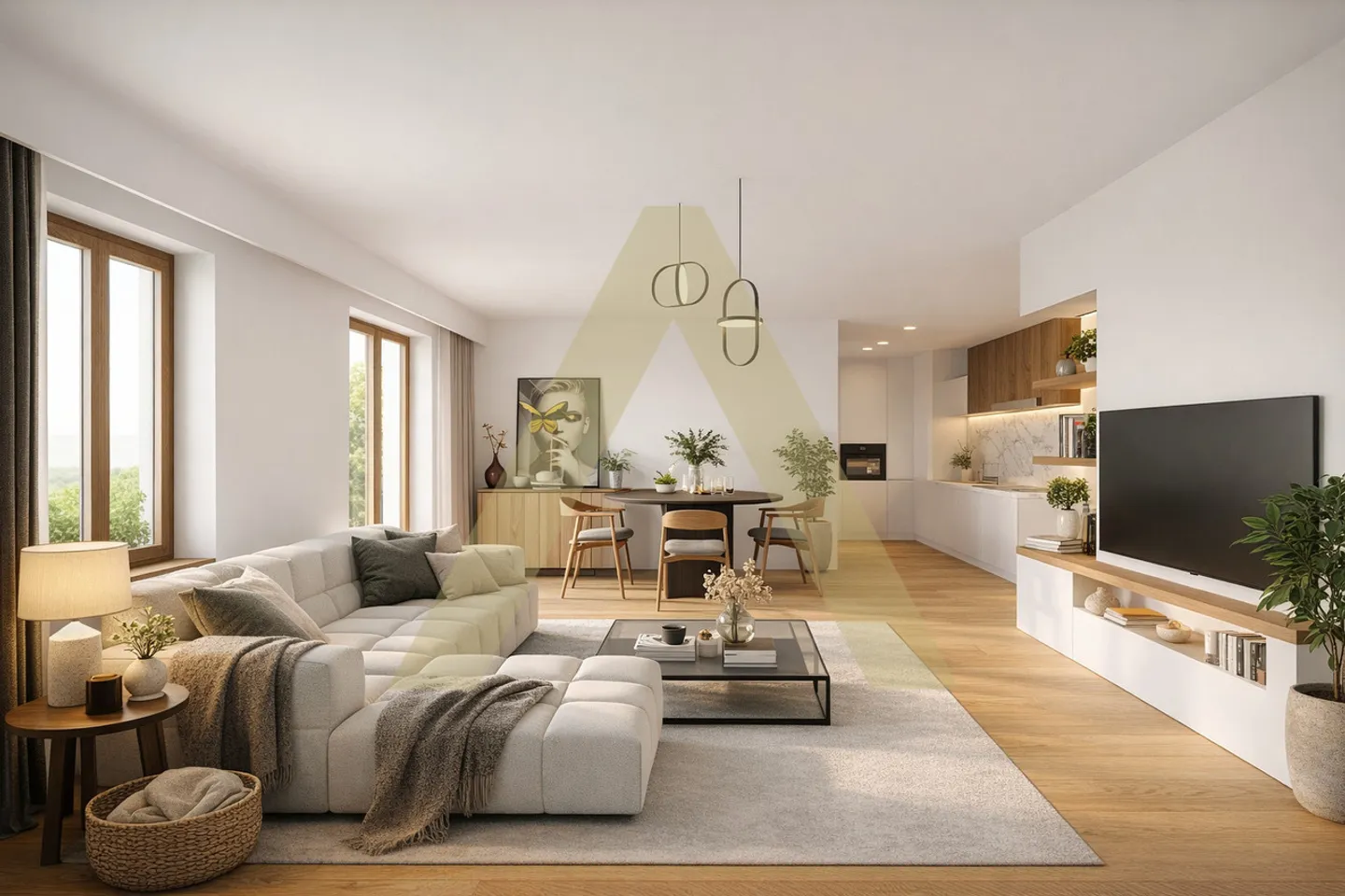 Vollständig renovierte Wohnung mit schönem Garten - Foto 2 von 6