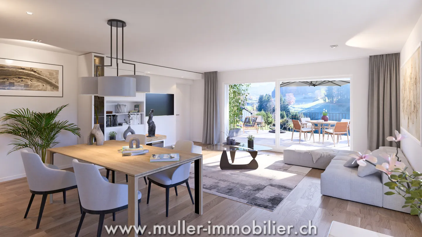 Letzte verfügbare Neubauwohnung - 3 Zimmer mit Terrasse & Gärten - Foto 2 von 13