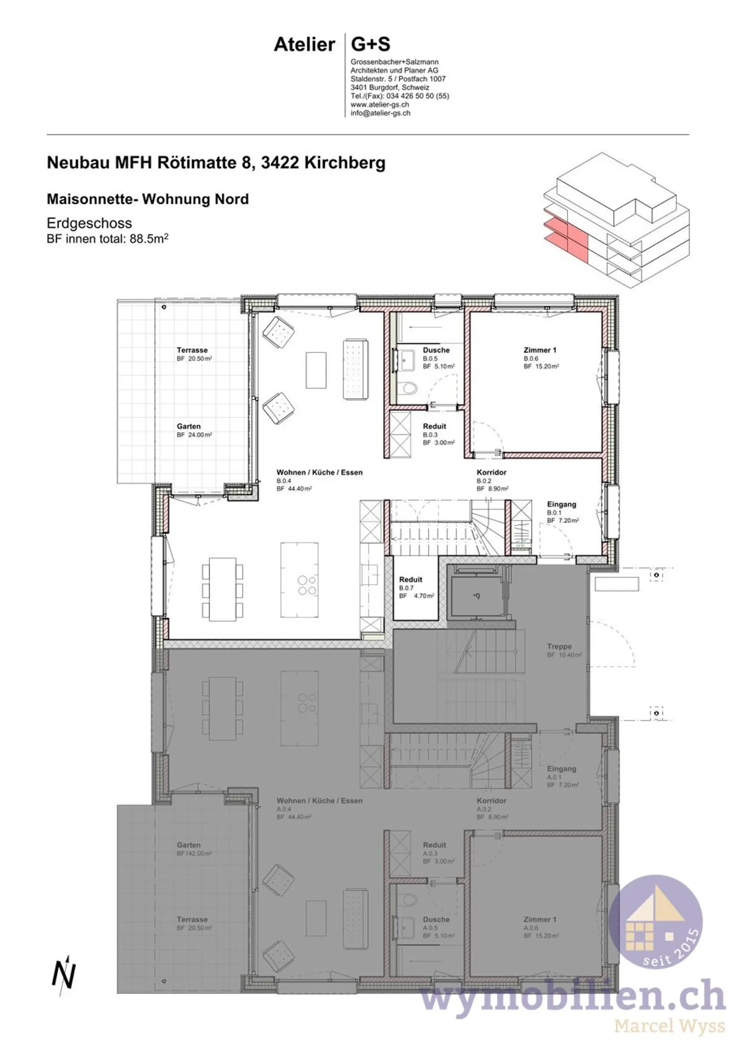 New Building Kirchberg: 6 Room Maisonette with 226m2 of Usable Space - Photo 10 of 13