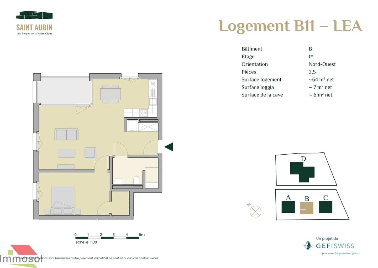 Appartement Sénior(s) - 2,5 pièces avec loggia - Neuf ! - Photo 4 sur 4