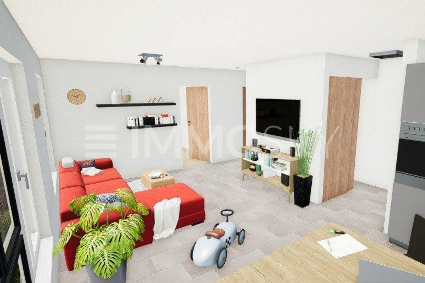 Modernes Apartment mit Balkonen - Foto 2 von 5