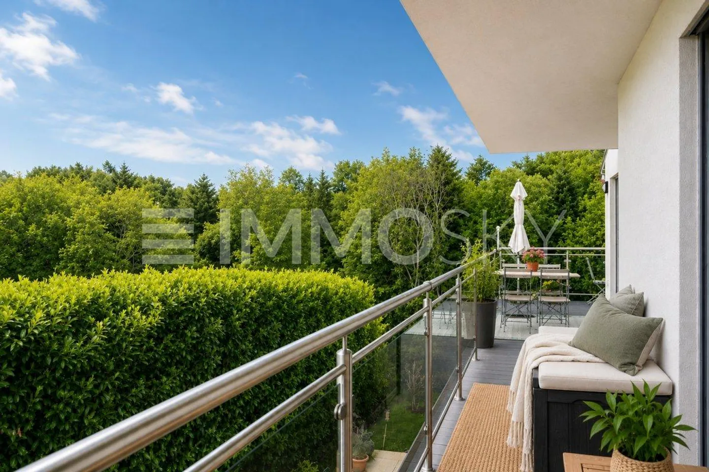 Lausanne : 4.5 pièces avec grand balcon et vue sur la forêt - Foto 2 von 5