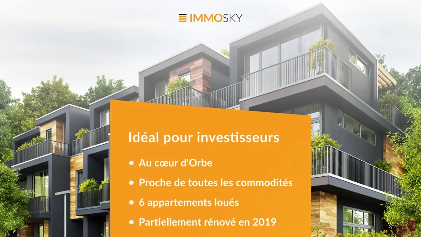 For investors: Building in the heart of Orbe (YIELD approx. 4%) - Photo 1 of 2