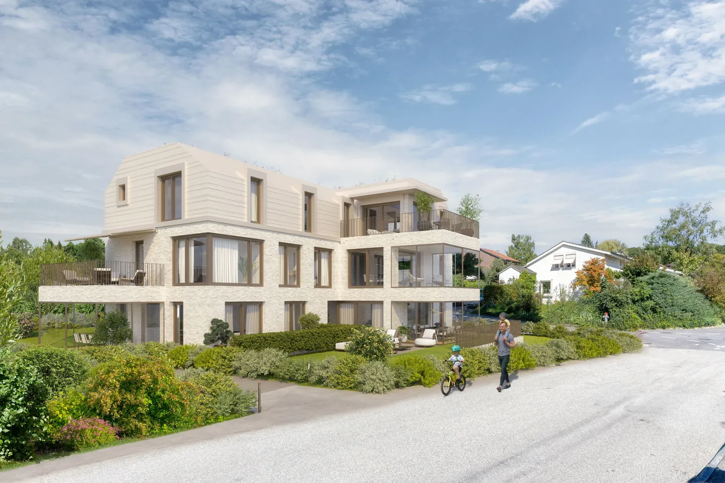 Penthouse 3.5 pièces avec terrasse sur le toit à Biel-Benken à vendre - Photo 3 sur 3