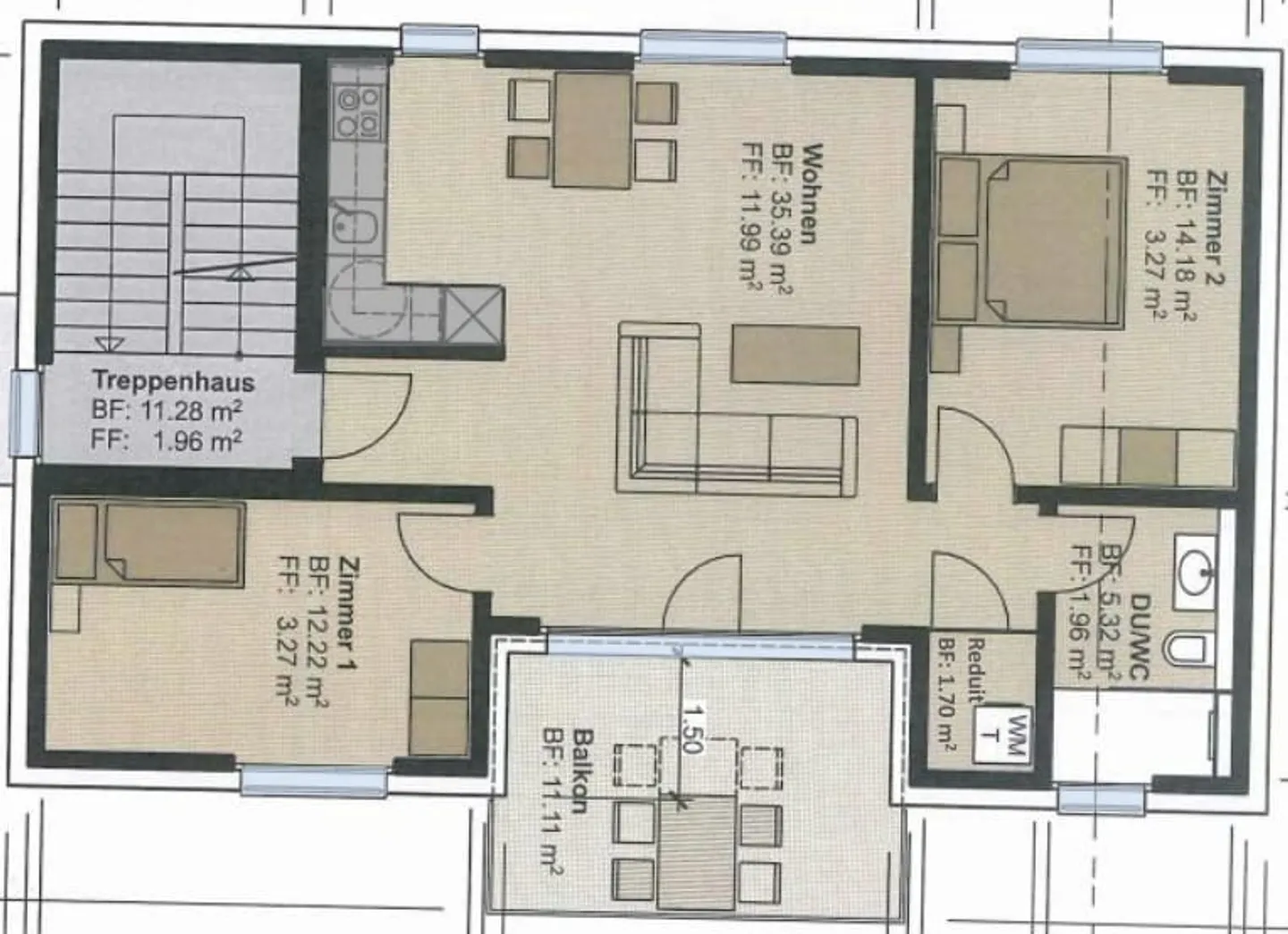 3.5-room apartment in Wolfwil - First occupancy for rent - Photo 3 of 4