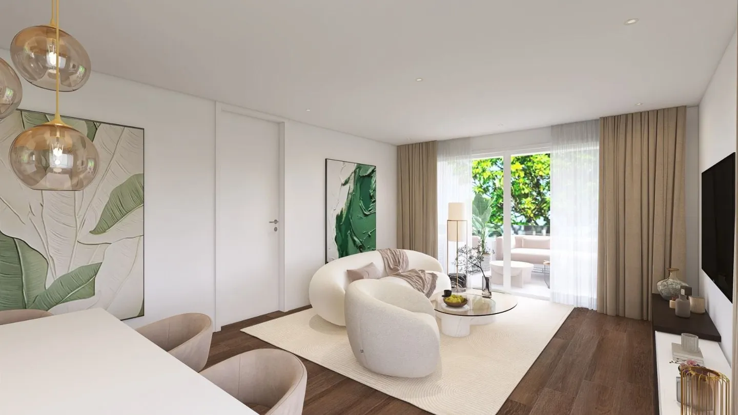 Elegante appartamento nuovo di 3,5 locali con balcone incluso 1 posto auto in garage a Allschwil in vendita - Foto 2 di 9