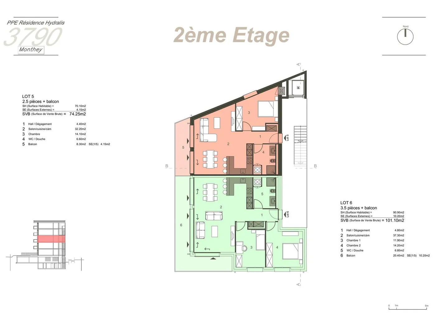 Investitionsmöglichkeit in Monthey - 2,5 neue Zimmer - Foto 5 von 5