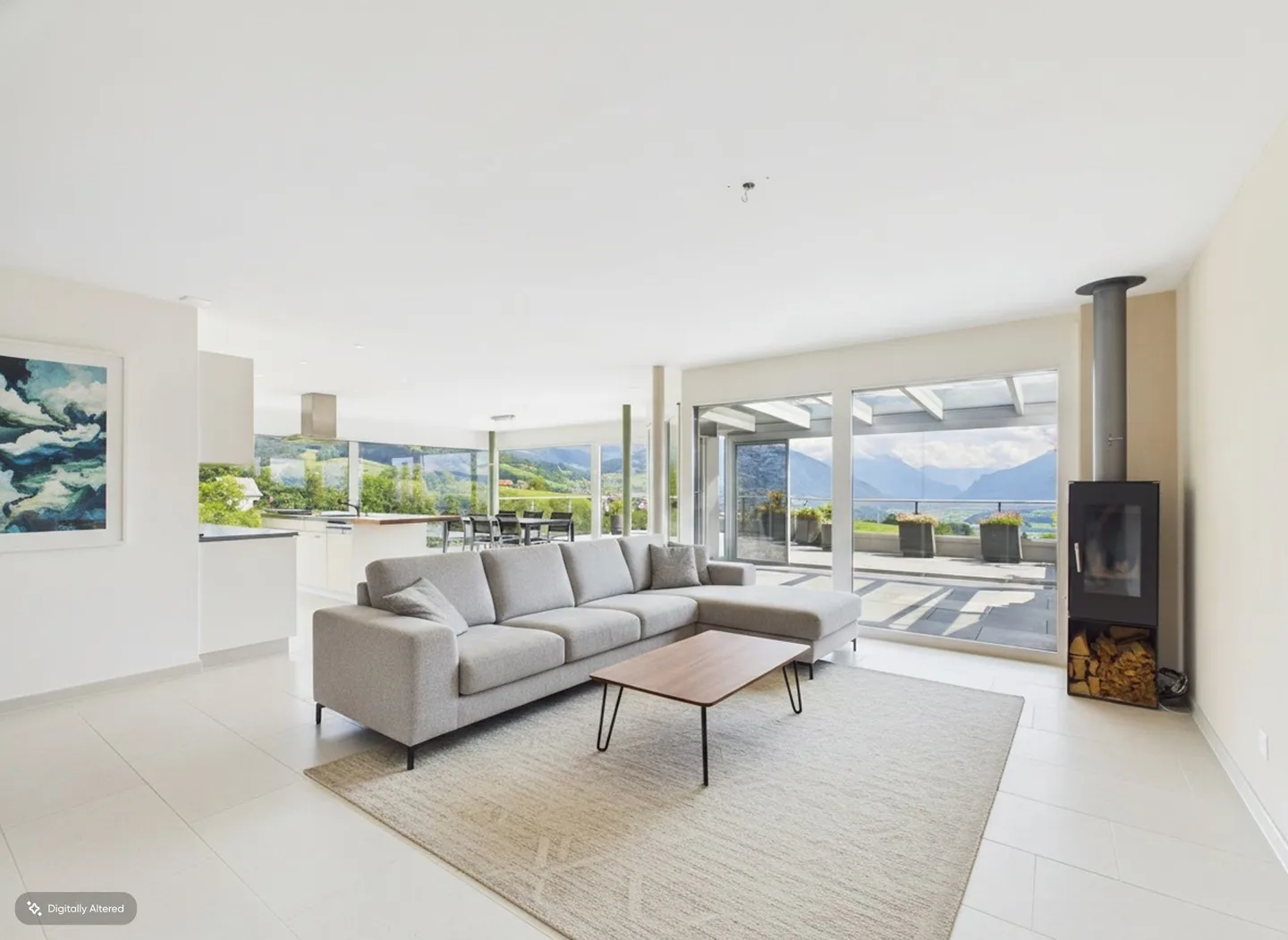Exclusive terrace apartment in a beautiful location with unobstructed views of the mountains, the Linthebene and Lake Zurich - Photo 3 of 10