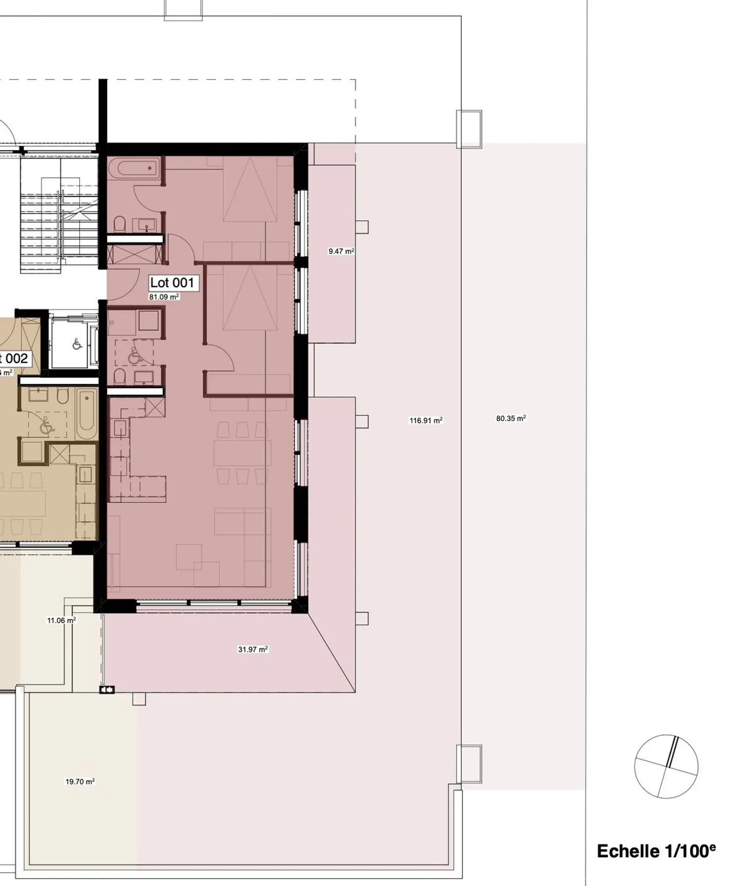 Luxuswohnung und Garten im Zentrum von Pully - Foto 4 von 4