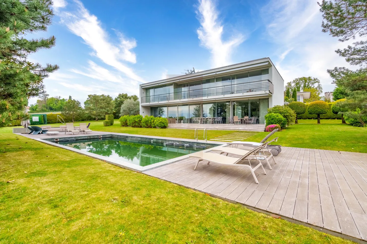 Casa di architetto a Cologny con piscina e vista lago - Foto 8 di 9