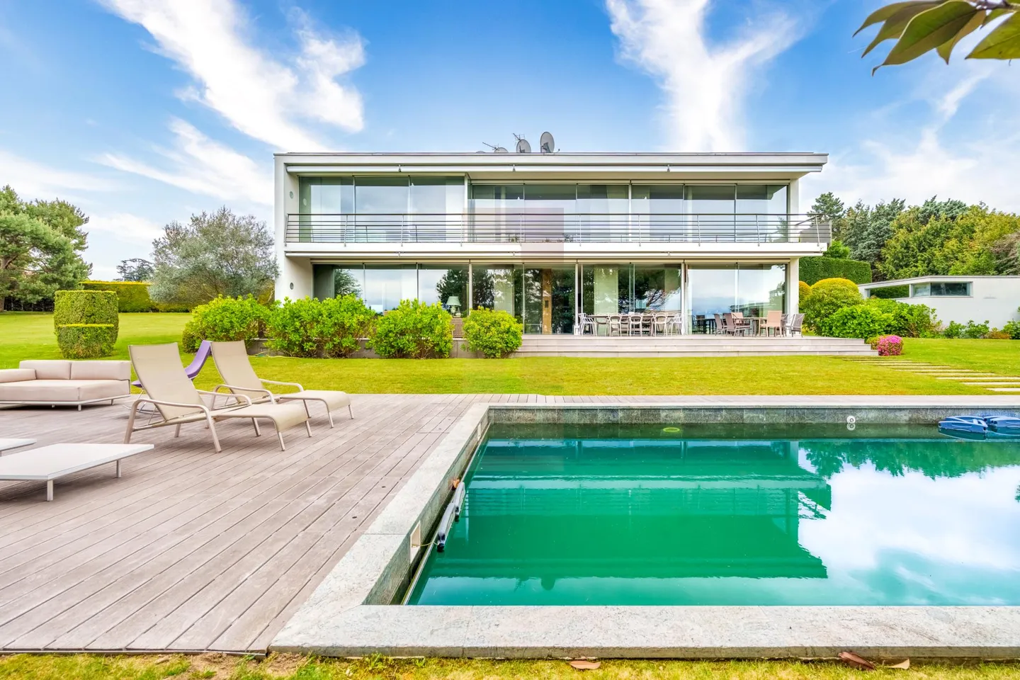 Casa di architetto a Cologny con piscina e vista lago - Foto 7 di 9
