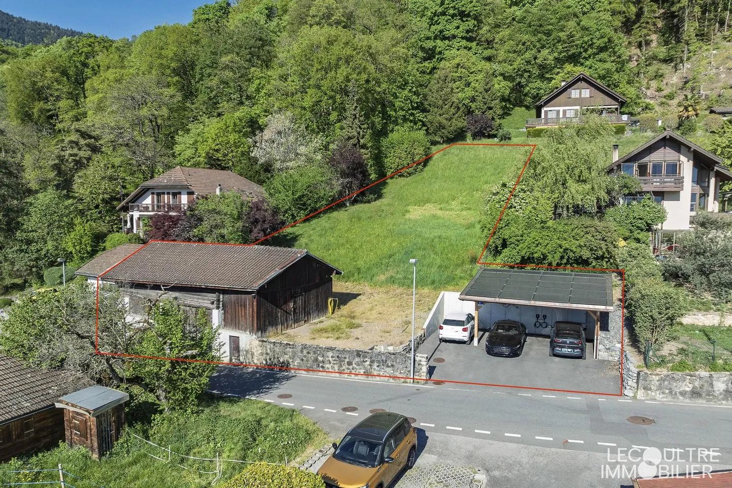 Antagnes / Ollon - Baugrundstück von 893 m2 mit Carport - Foto 2 von 5